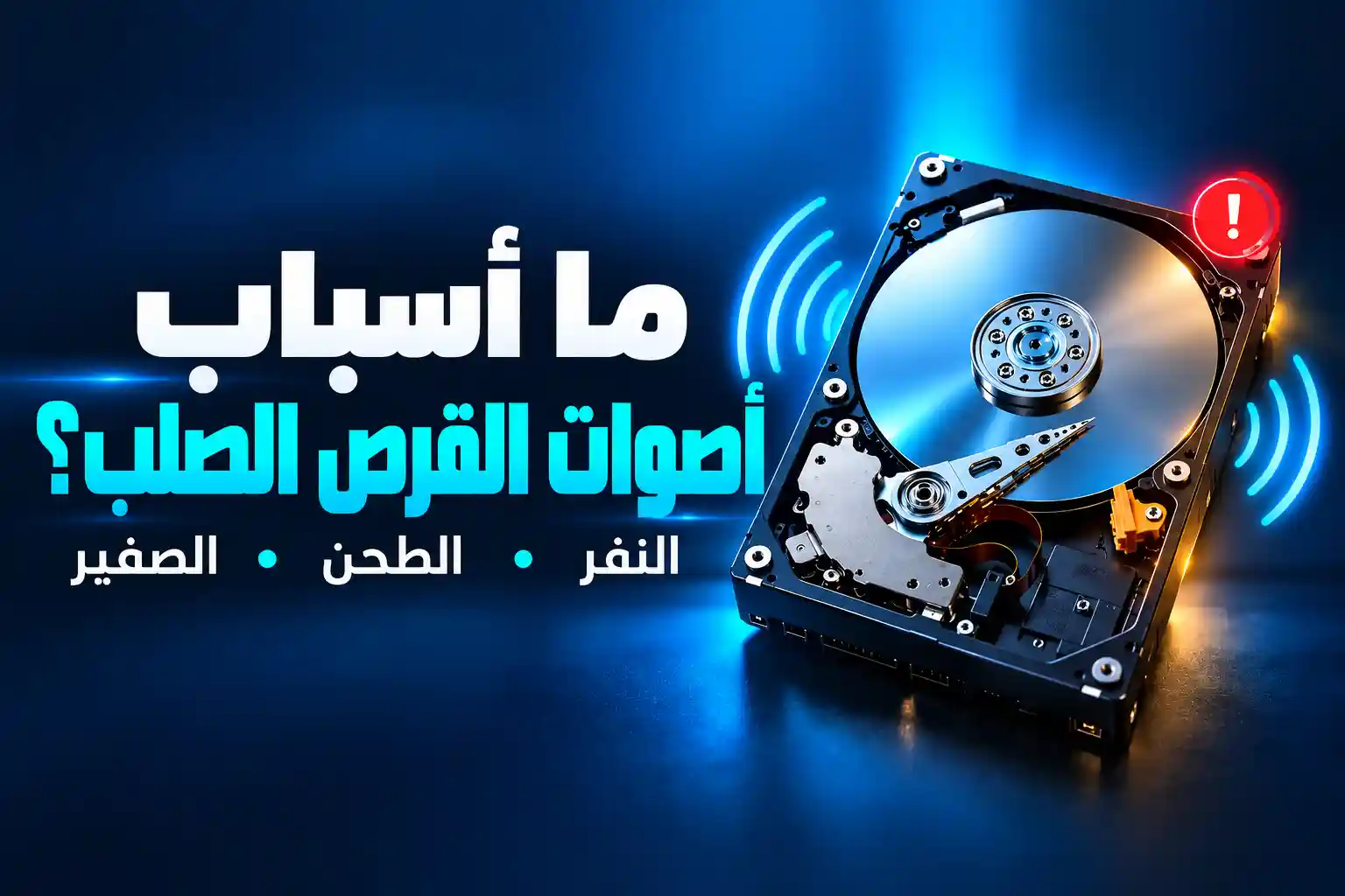 ما أسباب صدور أصوات غير طبيعية من القرص الصلب؟